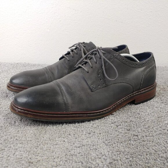 Cole Haan Colton Mens Size 11 Shoes Oxford Brogue Wingtip C25400 Gray Leather - Picture 1 of 10
